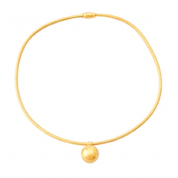 Stainless steel metal ball necklace