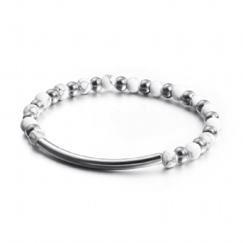 Stainless steel natural stone bead bracelet jewelry