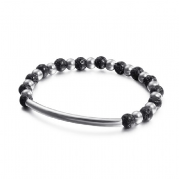 Stainless steel natural stone bead bracelet jewelry
