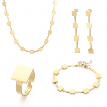 Stainless steel gold plated jewelry set designer inspired jewelry china women jewelry wholesale