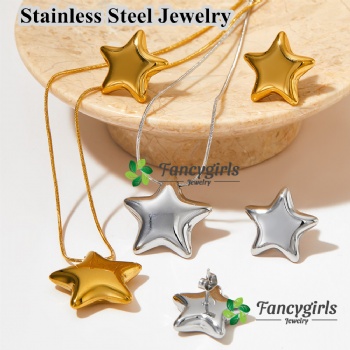 Stainless steel gold plated necklace for women
